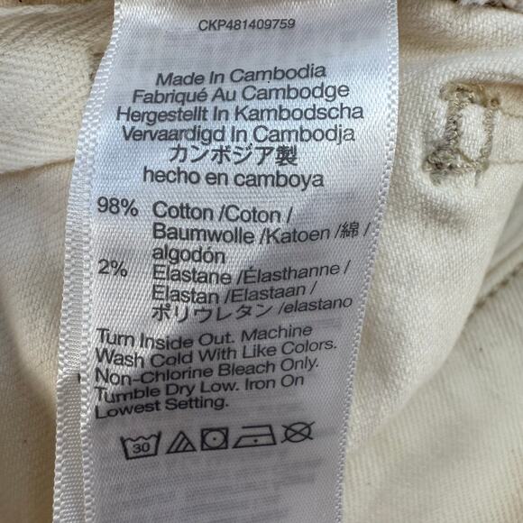 Madewell Jeans Women's 28 (6) Cream 90s Straight Leg High Rise Fit Summer EUC - Picture 8 of 14